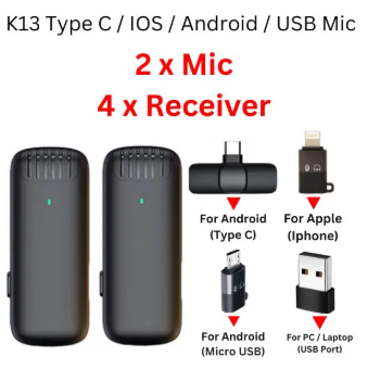 Wireless Single/Double Microphone For Interview,